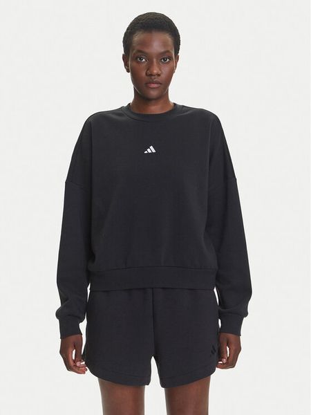Adidas Bluza Essentials Small Logo Feelcozy JC5932 Czarny Loose Fit. Czarne bluzy damskie Adidas, xl, bez wzorów, z bawełny, bez kaptura. Za 179.99 zł.