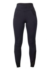 Damskie legginsy jeździeckie o średniej przyczepności HKM Tammy. Czarne legginsy damskie HKM, bez wzorów, z materiału. Za 260.00 zł.