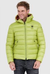 BLAUER Jasnozielona puchowa kurtka męska Virgil z kapturem, Rozmiar 3XL. Zielone kurtki męskie Blauer USA, l, bez wzorów, z nylonu, z kapturem. W wyprzedaży za 1,099.99 zł.