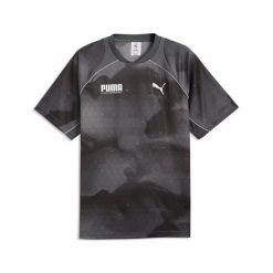 T-shirt z grafiką Puma. Czarne t-shirty męskie Puma, l, bez wzorów, bez kołnierzyka. Za 180.50 zł.