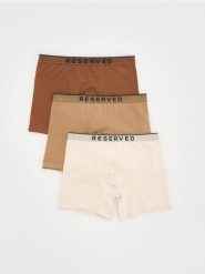 3 pack bokserek Long - brązowy. Brązowe bokserki męskie Reserved, l, bez wzorów. W wyprzedaży za 59.99 zł.