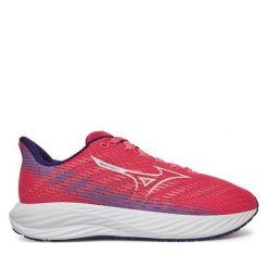 Buty do biegania Mizuno. Czerwone obuwie sportowe damskie Mizuno, bez wzorów, do biegania. Za 189.99 zł.