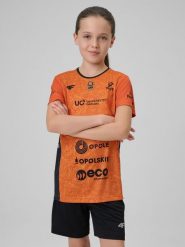 4F Koszulka meczowa replika domowa z sezonu 2025/26 dziecięca 4F x Uni Opole - pomarańczowa 134/140 (8-10 lat). Brązowe bluzki dla dziewczynek 4f, bez wzorów, z dzianiny, bez ramiączek. Za 149.99 zł.