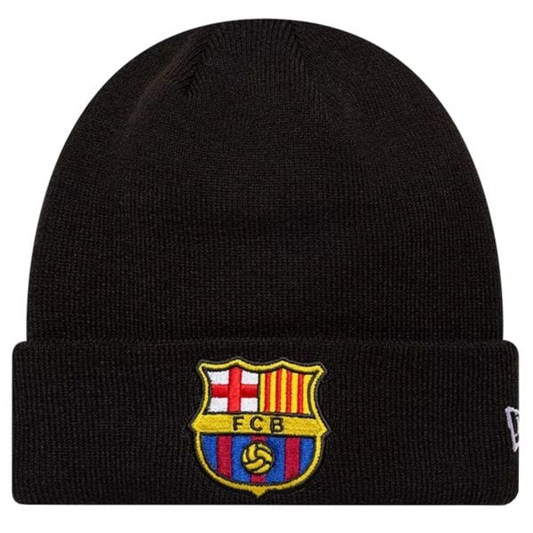 Czapka męska Core Cuff Beanie FC Barcelona Hat. Czarne czapki i kapelusze męskie New Era, bez wzorów. Za 129.99 zł.