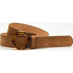 Pasek z okrągłą klamrą - Brązowy. Paski damskie marki Cropp. Za 29.99 zł.