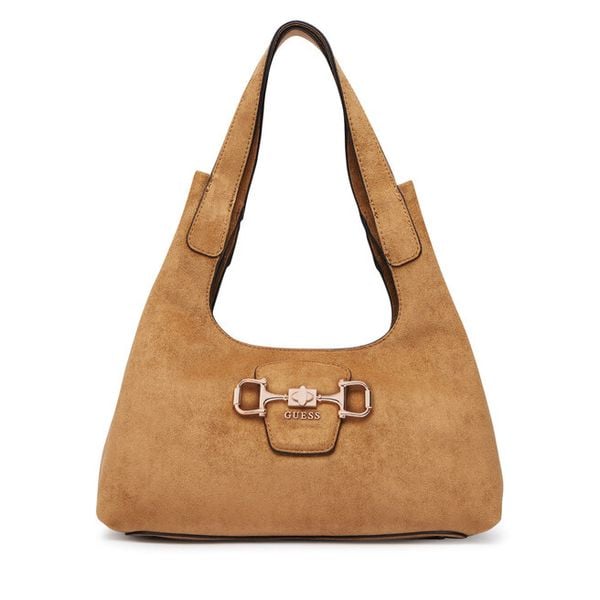 Torebka Guess. Brązowe torebki do ręki damskie Guess, z aplikacjami, klasyczne, bez dodatków. Za 584.99 zł.