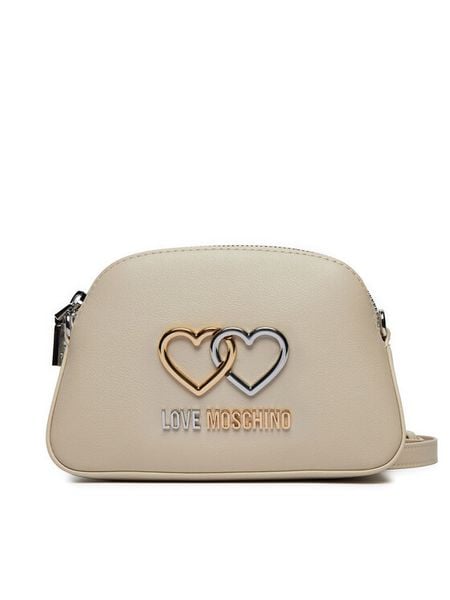 LOVE MOSCHINO Torebka JC4077PP1LL1011A Beżowy. Brązowe listonoszki damskie Love Moschino, bez wzorów, ze skóry, bez dodatków. Za 589.99 zł.