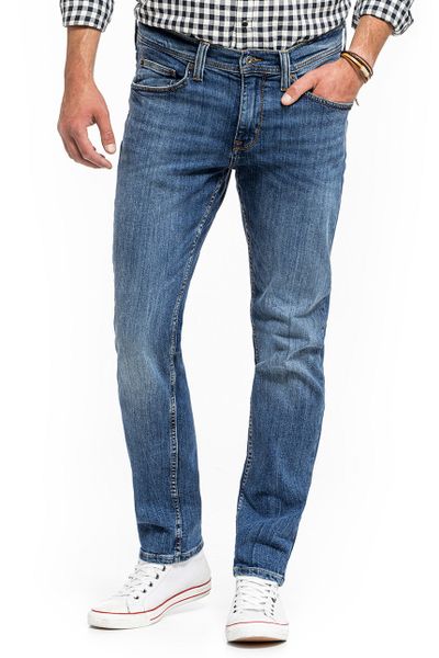MUSTANG VEGAS MĘSKIE SPODNIE JEANSOWE DENIM BLUE 1014037 5000 583, W31 L30. Niebieskie spodnie materiałowe męskie Mustang, l, bez wzorów, z bawełny, klasyczne. Za 219.99 zł.