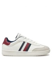 Tommy Hilfiger Sneakersy Stripes Low Cut Lace-Up Sneaker T3X9-33645-1269 Biały. Białe buty sportowe chłopięce Tommy Hilfiger, bez wzorów, ze skóry, bez zapięcia. Za 219.99 zł.