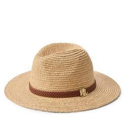 Kapelusz LAUREN RALPH LAUREN. Brązowe czapki i kapelusze damskie Lauren Ralph Lauren, bez wzorów. Za 483.99 zł.