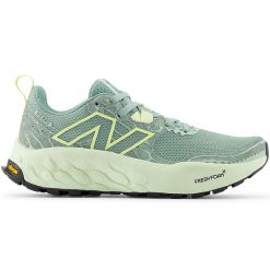 Buty damskie New Balance Fresh Foam X Hierro v8 WTHIERG8 – miętowe. Zielone obuwie sportowe damskie New Balance, bez wzorów, z materiału, do biegania. Za 399.99 zł.