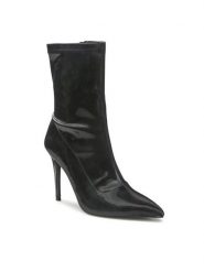 Jenny Fairy Botki LS5629-10A Czarny. Czarne botki damskie Jenny Fairy, ze skóry, bez obcasa, na szpilce, bez zapięcia. Za 219.99 zł.