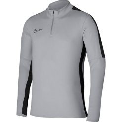 Koszulka treningowa Nike Dri-FIT Academy 23 szara. Czarne bluzy męskie Nike, m, bez wzorów, z poliesteru, bez kołnierzyka, bez ramiączek, dri-fit (nike). W wyprzedaży za 151.80 zł.