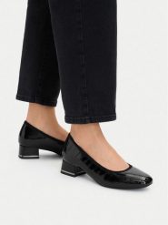 Go Soft Czółenka CEO-24F619-15 Czarny. Czarne czółenka damskie GO SOFT, bez wzorów, ze skóry, bez obcasa, bez zapięcia. Za 179.99 zł.