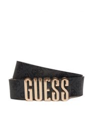 Guess Pasek Damski BW9126 P4235 Czarny. Czarne paski damskie Guess, z aplikacjami, ze skóry. Za 179.99 zł.