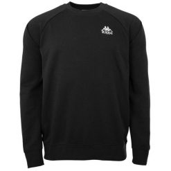 Bluza sportowa męska Kappa Taule. Czarne bluzy męskie Kappa, m, bez wzorów, z bawełny, bez kaptura. Za 99.99 zł.