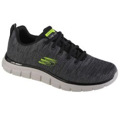 Buty do chodzenia Męskie Skechers Track - Front Runner. Szare buty sportowe męskie Skechers, z gumy, bez zapięcia, trekkingowe. Za 269.99 zł.