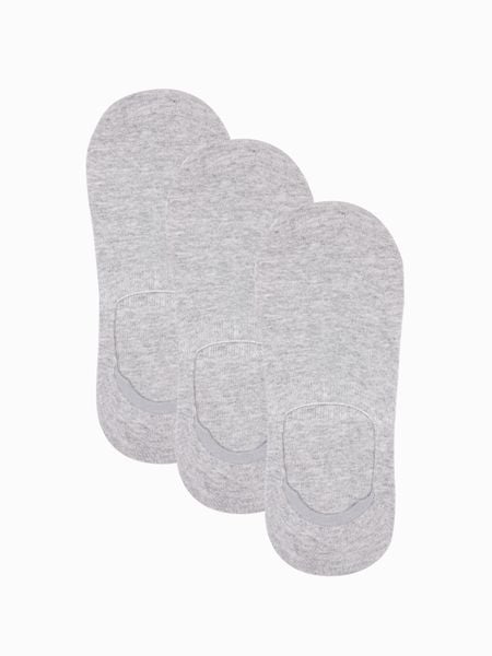 Skarpety męskie stopki 3-pak - szare V3 - Rozmiar: one size. Szare skarpety męskie Ombre Clothing, bez wzorów, z bawełny. W wyprzedaży za 14.99 zł.