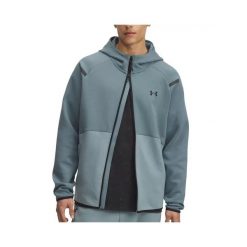 Bluza z kapturem i zamkiem błyskawicznym Under Armour Unstoppable Fleece. Czarne bluzy męskie Under Armour, xl, bez wzorów, z dzianiny, z kapturem, na fitness i siłownię. Za 472.10 zł.