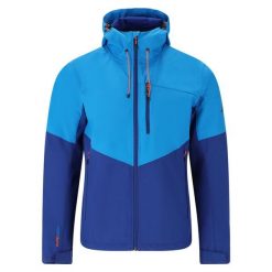 Kurtka wodoodporna Whistler Rodney. Niebieskie kurtki męskie Whistler, bez wzorów, z softshellu, sportowe, bez kaptura. Za 297.50 zł.
