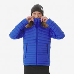 Kurtka puchowa trekkingowa męska Xplore -3°C. Niebieskie kurtki sportowe męskie SIMOND, na zimę, l, bez wzorów, z bawełny, tenisowe. Za 289.99 zł.