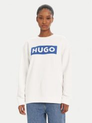 HUGO Bluza Classic 50522425 Biały Relaxed Fit. Białe bluzy damskie Hugo, m, bez wzorów, z bawełny, bez kaptura. Za 299.99 zł.