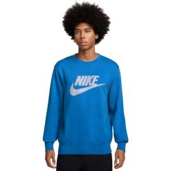 Bluza męska Nike Sportswear Club, niebieska. Niebieskie bluzy męskie Nike, m, bez wzorów, z bawełny, bez kaptura. Za 263.99 zł.