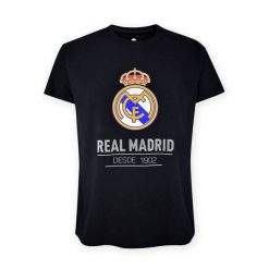 Ulubiona czarna koszulka kibiców Realu Madryt. Czarne koszulki sportowe męskie Real Madrid, s, bez wzorów, bez kołnierzyka, bez ramiączek, do piłki nożnej. Za 106.15 zł.