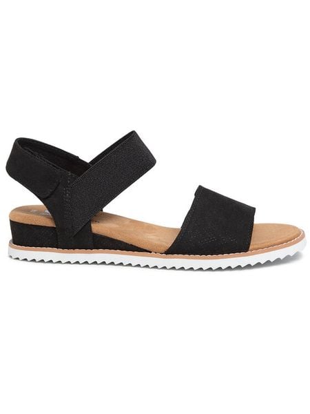 Skechers Sandały Desert Kiss 31440/BLK Czarny. Czarne sandały damskie Skechers, bez wzorów, z materiału, bez obcasa, na płaskiej podeszwie, bez zapięcia. Za 179.00 zł.