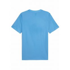Męska koszulka Olympique Marsylia KING z logo PUMA Bleu Azur Gold Blue. Niebieskie koszulki sportowe męskie Puma, m, w ażurowe wzory, bez kołnierzyka, bez ramiączek, do piłki nożnej. Za 139.00 zł.