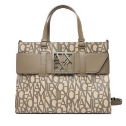 Torebka Armani Exchange. Brązowe torebki do ręki damskie Armani Exchange, bez wzorów, bez dodatków. Za 869.99 zł.