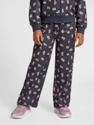 Spodnie dresowe regularne dziewczęce Hummel Poly. Czerwone spodnie sportowe dla dziewczynek Hummel, bez wzorów, z dresówki, na fitness i siłownię. Za 219.50 zł.