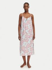 LAUREN RALPH LAUREN Koszula nocna ILN02506 Niebieski jasny Relaxed Fit. Niebieskie koszule nocne damskie Lauren Ralph Lauren, l, bez wzorów, z bawełny. Za 375.99 zł.