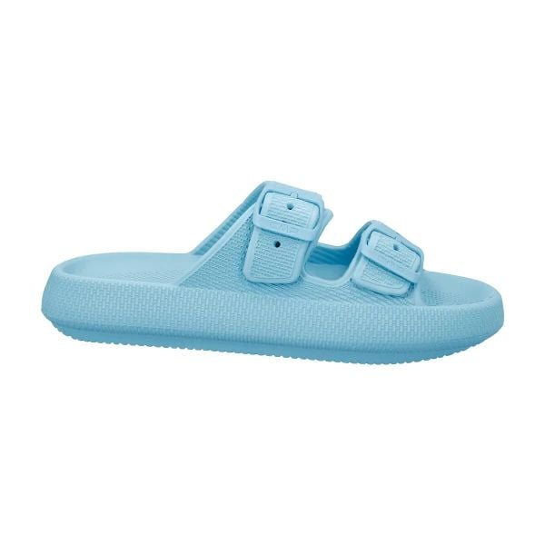Klapki sportowe damskie CMP Belem Slipper turkusowe wygodne. Niebieskie klapki damskie CMP, bez wzorów, z materiału, sportowe, bez obcasa. Za 89.00 zł.