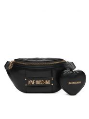LOVE MOSCHINO Saszetka nerka JC4323PP0NKM100A Czarny. Czarne torebki do ręki damskie Love Moschino, bez wzorów, ze skóry, bez dodatków. Za 699.99 zł.