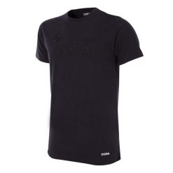 Koszulka dla dorosłych - COPA All Black Logo - Preto. Czarne koszulki sportowe męskie COPA FOOTBALL, bez wzorów, bez kołnierzyka, bez ramiączek, do piłki nożnej. Za 191.60 zł.