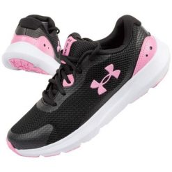 Buty Under Armour 3025013-001 czarne. Czarne obuwie sportowe damskie bez wzorów, z gumy. Za 292.10 zł.