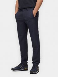 Boss Chinosy T_Commuter 50495497 Granatowy Slim Fit. Niebieskie spodnie materiałowe męskie Boss, m, bez wzorów, z syntetyku. Za 379.99 zł.
