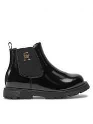 Tommy Hilfiger Botki Chelsea Boot T1A5-33563-0343 M Czarny. Czarne botki dziewczęce Tommy Hilfiger, ze skóry, bez zapięcia. Za 359.99 zł.