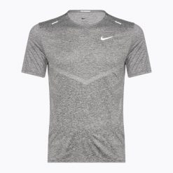 Koszulka do biegania męska Nike Dri-Fit Rise 365. Szare koszulki sportowe męskie Nike, m, bez wzorów, bez kołnierzyka, bez ramiączek, do biegania, dri-fit (nike). Za 149.99 zł.