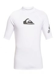 Koszulka do pływania męska Quiksilver All Time. Białe koszulki sportowe męskie Quiksilver, m, bez wzorów, z elastanu, bez kołnierzyka, bez ramiączek, do pływania. Za 176.38 zł.