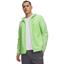 Męska kurtka Under Armour UA Velociti Pro Storm. Szare kurtki męskie Under Armour, m, bez wzorów, z gumy, do biegania. Za 440.80 zł.