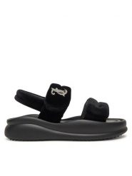 Juicy Couture Sandały WSS21514-01 Czarny. Czarne sandały damskie Juicy Couture, bez wzorów, z materiału, bez obcasa, na płaskiej podeszwie, bez zapięcia. Za 249.99 zł.