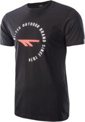 Męska koszulka z krótkim rękawem t-shirt Hi-Tec Olen czarna rozmiar XXL. Czarne t-shirty męskie HITEC, m, bez wzorów, bez kołnierzyka. Za 51.88 zł.