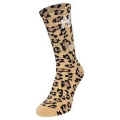 Skarpetki New York Yankees Leopard Crew. Brązowe skarpety damskie New Era, bez wzorów. Za 110.50 zł.
