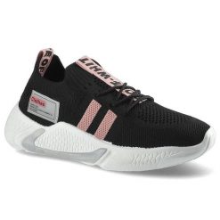Czarne Sneakersy Damskie Artiker Sportowe Półbuty. Czarne obuwie sportowe damskie Artiker, bez wzorów, z dzianiny. Za 99.99 zł.