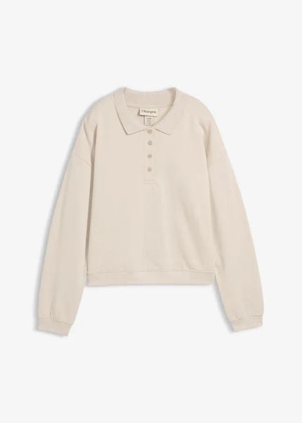 Bluza z czystej bawełny organicznej. Szare bluzy damskie bonprix, bez wzorów, z bawełny, bez kaptura. Za 79.99 zł.