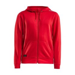 Bluza sportowa damska Craft Community Fz. Czerwone bluzy damskie Craft, xl, bez wzorów, z materiału, z kapturem. Za 282.00 zł.