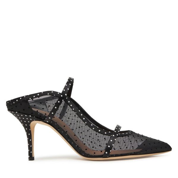 Szpilki MALONE SOULIERS. Czarne klapki damskie MALONE SOULIERS, bez wzorów, bez obcasa, bez zapięcia. Za 1,452.99 zł.