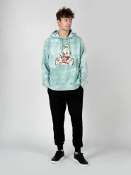 Guess X Brandalised Bluza "Leon Bunny" | M3RQ60KBCE0 | Mężczyzna | Zielony. Zielone bluzy męskie Guess, m, z aplikacjami, z bawełny, bez kaptura. W wyprzedaży za 259.00 zł.